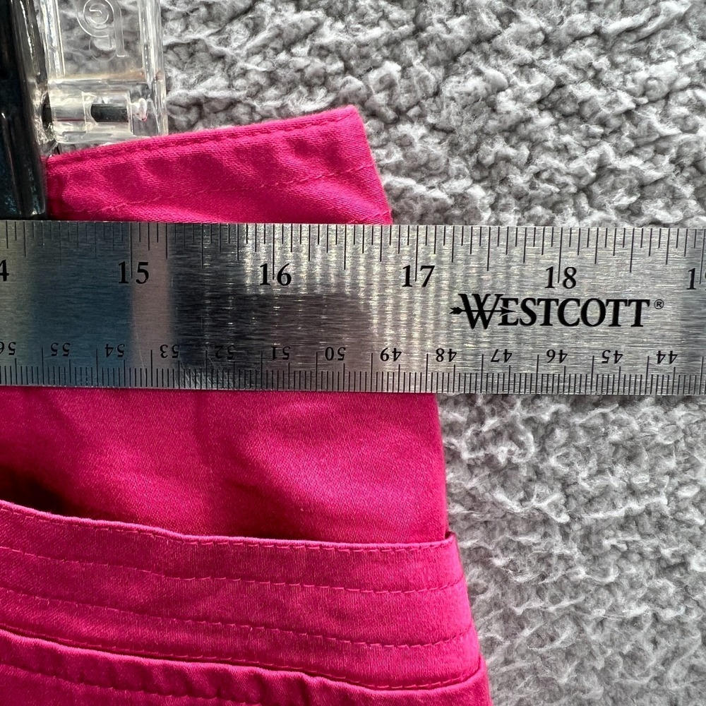 Women Capris Pants 16 Pink Stretch Clean Minimalist Contemporary Casual Everyday - Picture 7 of 12